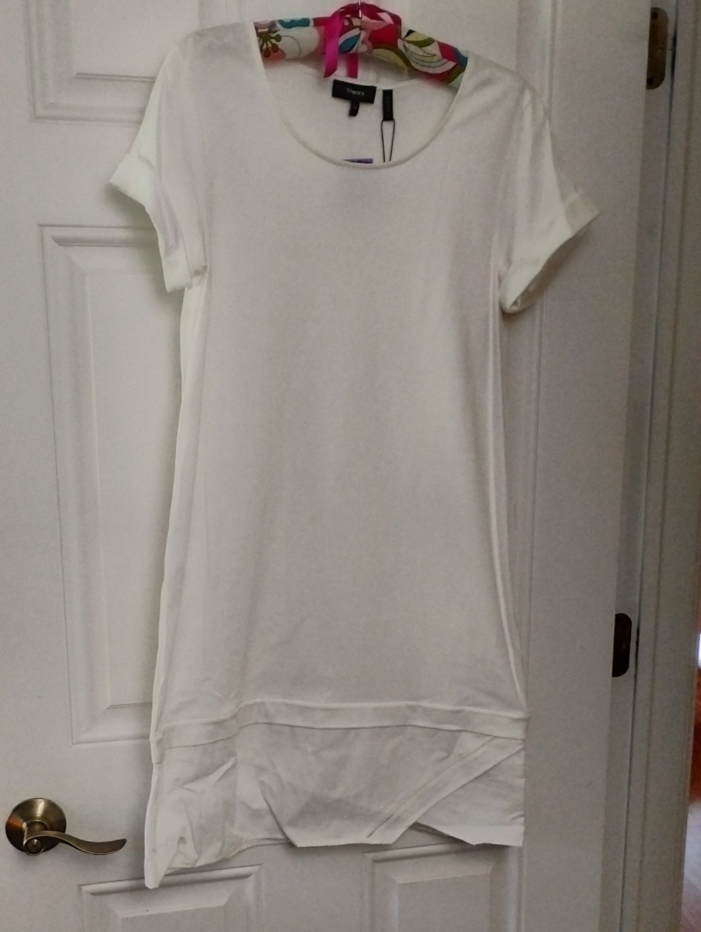 Theory White Short Sleeve Dress